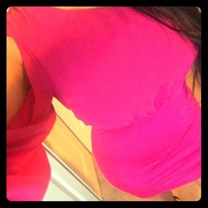 Pink one shoulder mini dress.NWT. Maybelline mini